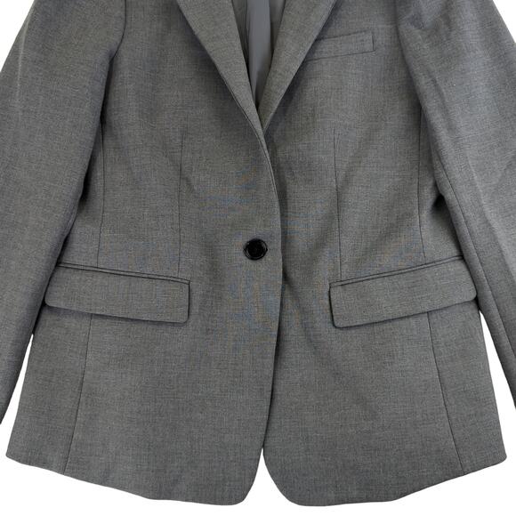J.Crew Regent Blazer Jacket Gray 4 Season Stretch Single Button Women's 10 K5961 - Picture 4 of 10